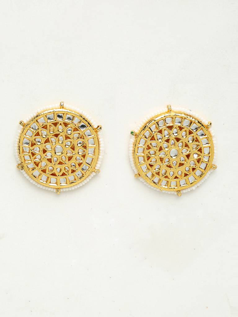 Round Oversized Kundan Studs : A380-10