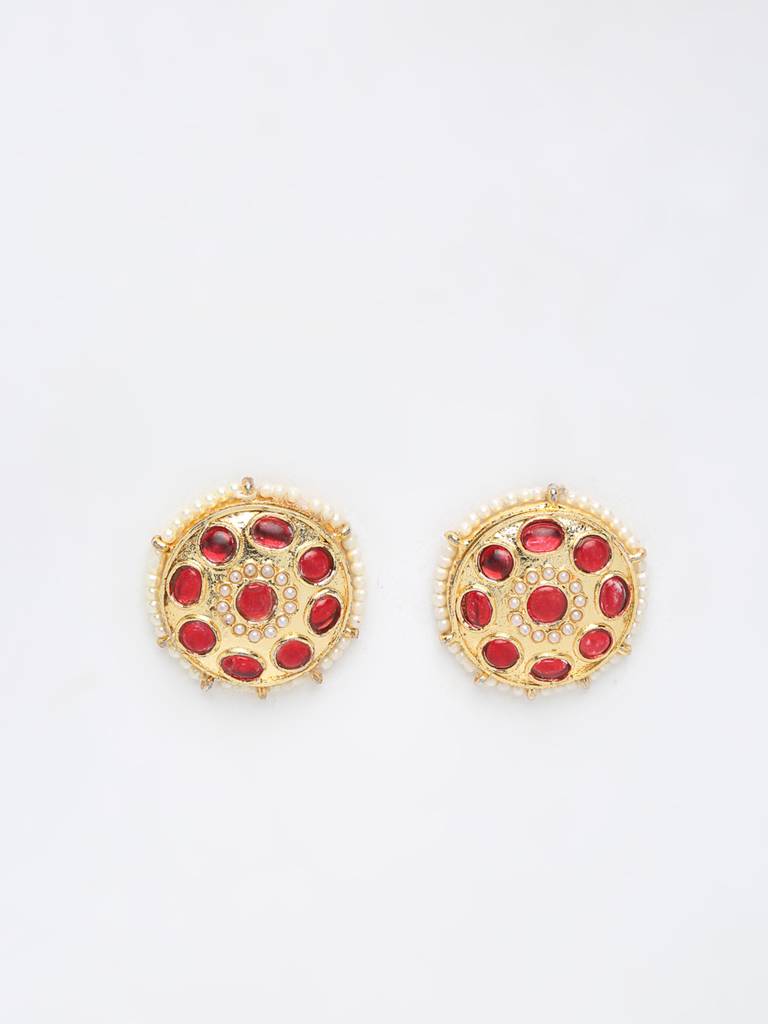 Kundan & Pearl Studs : A380-116