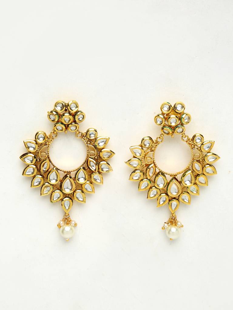 Chand Style Kundan Earrings : A380-20