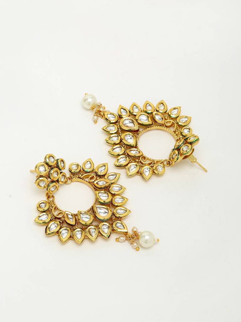 Chand Style Kundan Earrings : A380-20