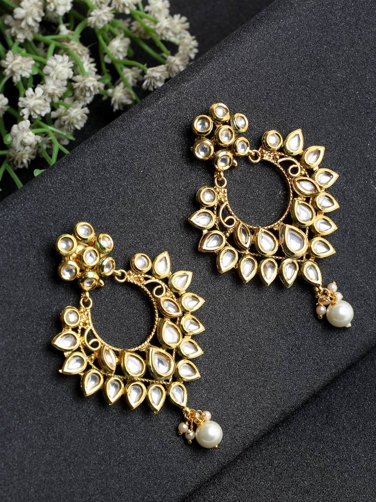 Chand Style Kundan Earrings : A380-20