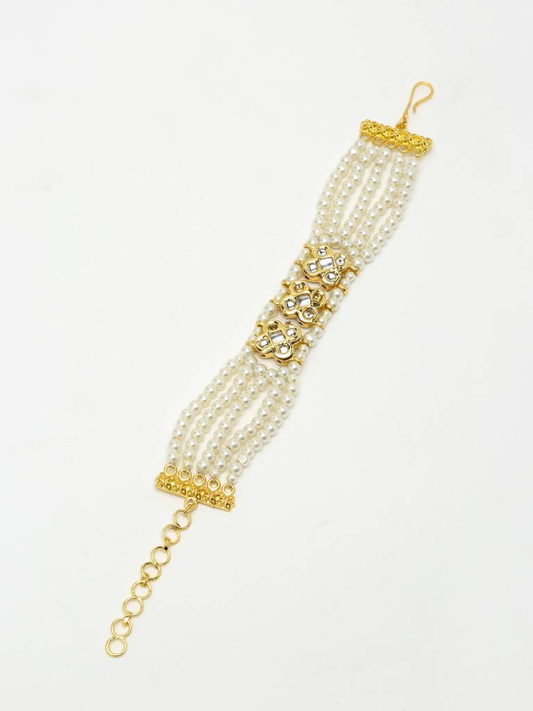 Kundan And Pearl Bracelet : A380-37