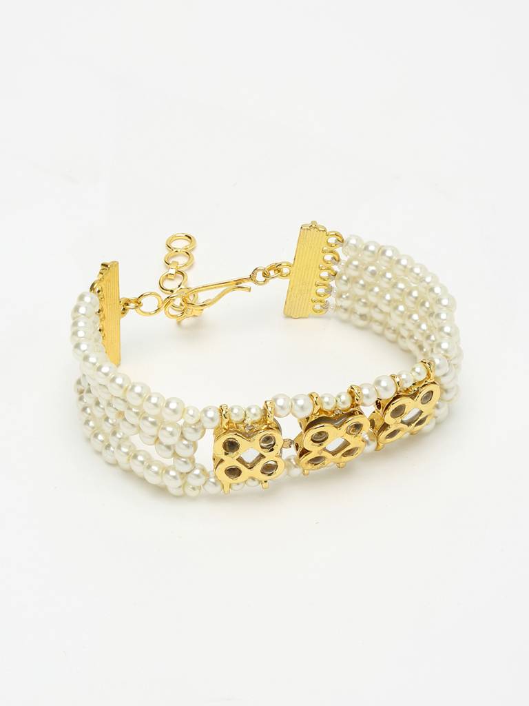 Kundan And Pearl Bracelet : A380-37