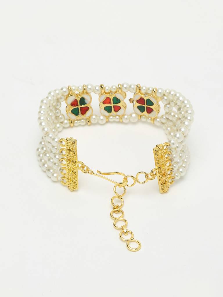 Kundan And Pearl Bracelet : A380-37