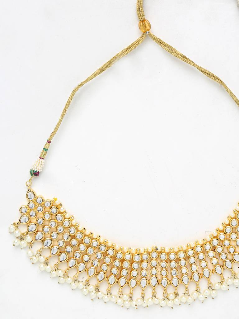 Kundan Pearl Choker : A380-47