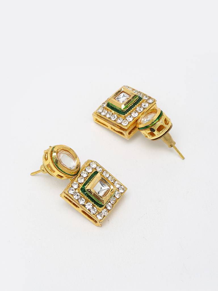 Kundan Crystal Choker With Studs : A380-48