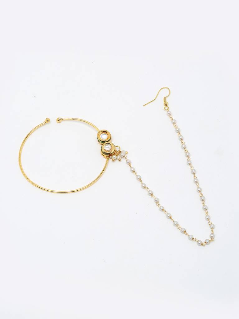 Double Kundan Nose Ring : A380-52