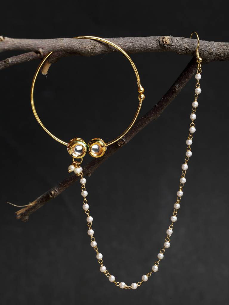 Double Kundan Nose Ring : A380-52