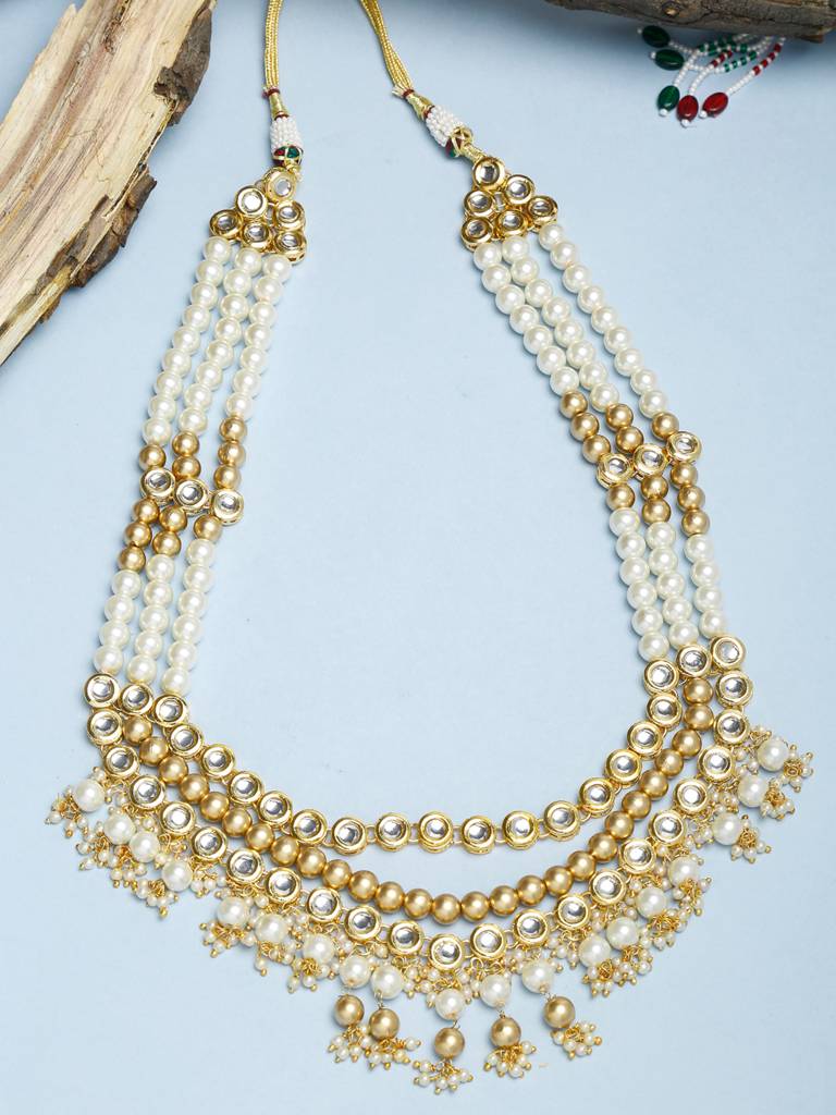 Gold And Kundan Neckpiece : A380-74