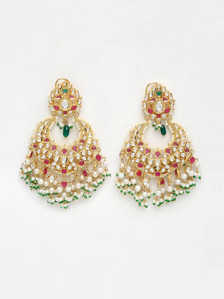 Kundan Multi Stone Earrings : A380-88