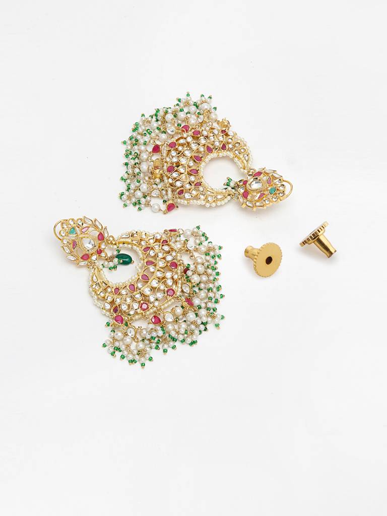 Kundan Multi Stone Earrings : A380-88