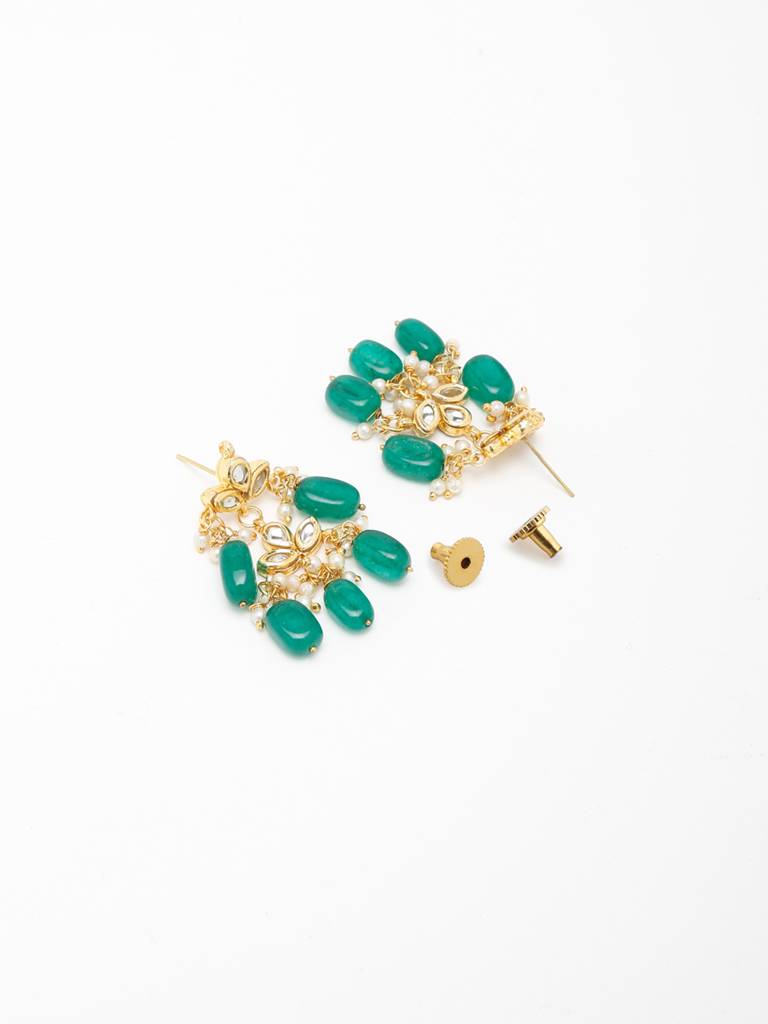 Green Kundan Neckpiece With Earrings : A404-18