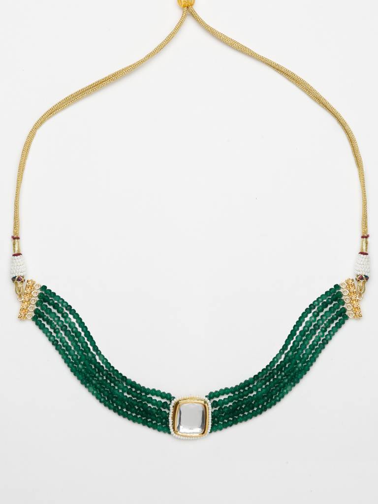 Green Onyx Kundan Choker : A404-28