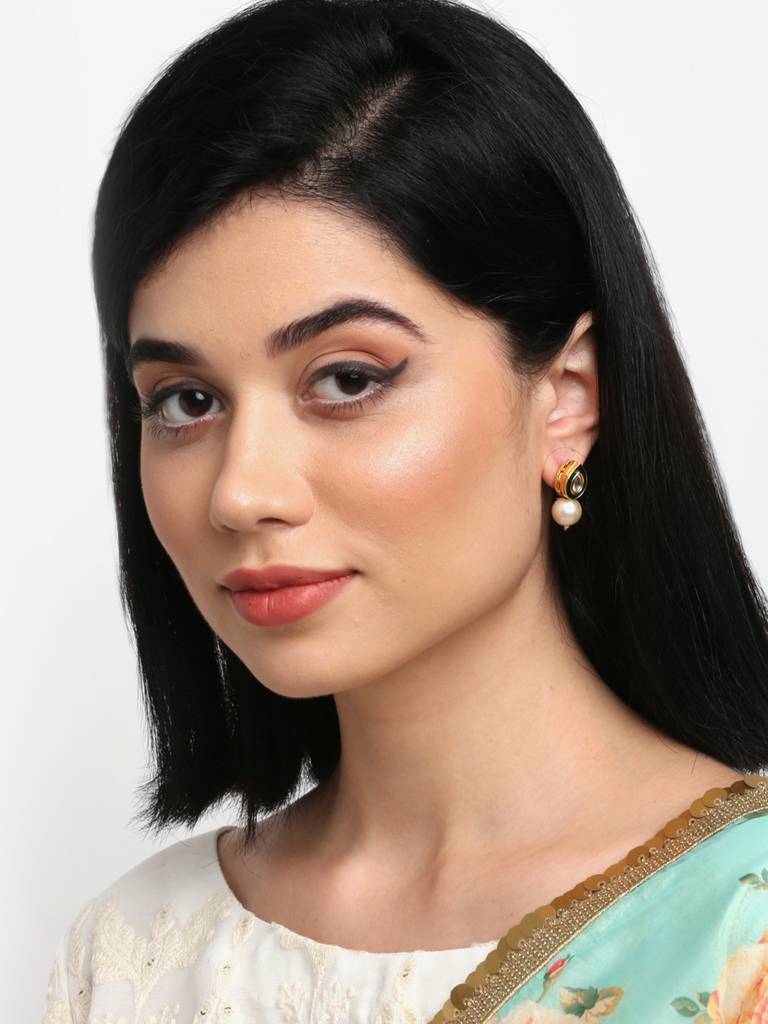 White Pearl Kundan Earrings : A404-30