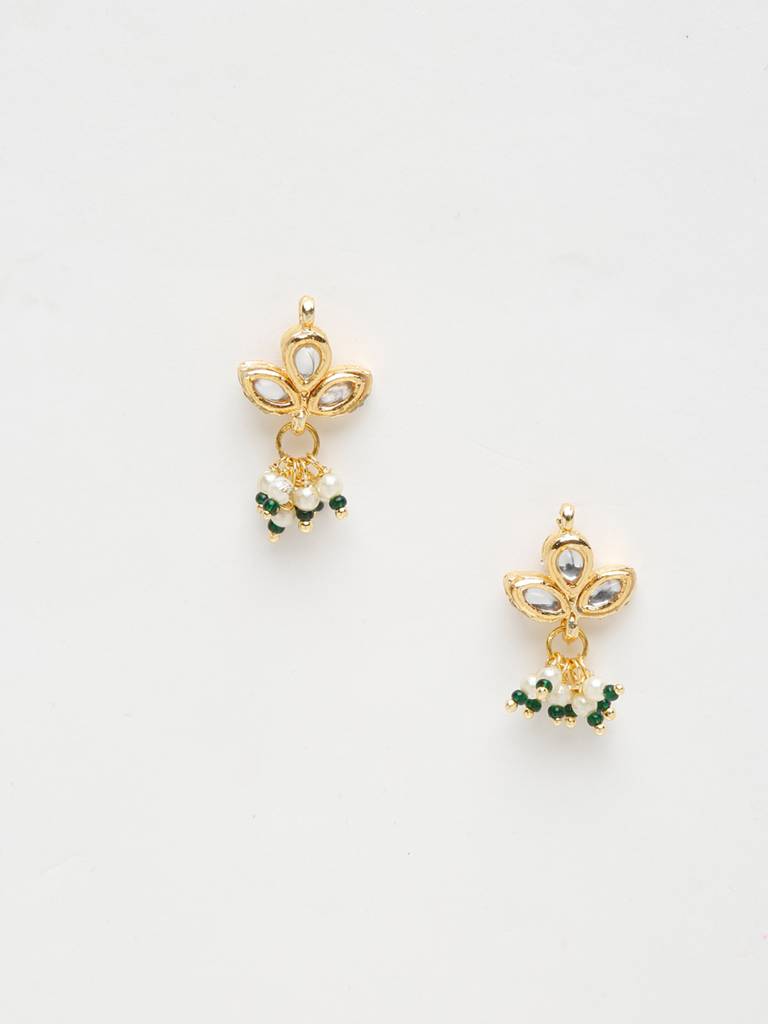 Gold Kundan Earrings : A404-36