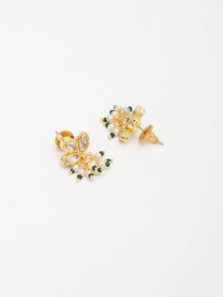 Gold Kundan Earrings : A404-36