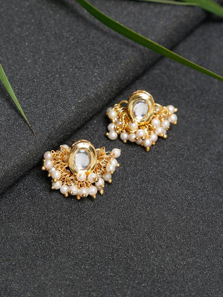 Oval Kundan Studs : A404-42