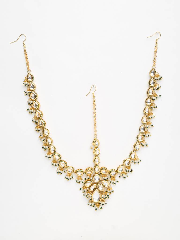 Teardrop Kundan Matha Patti : A404-66