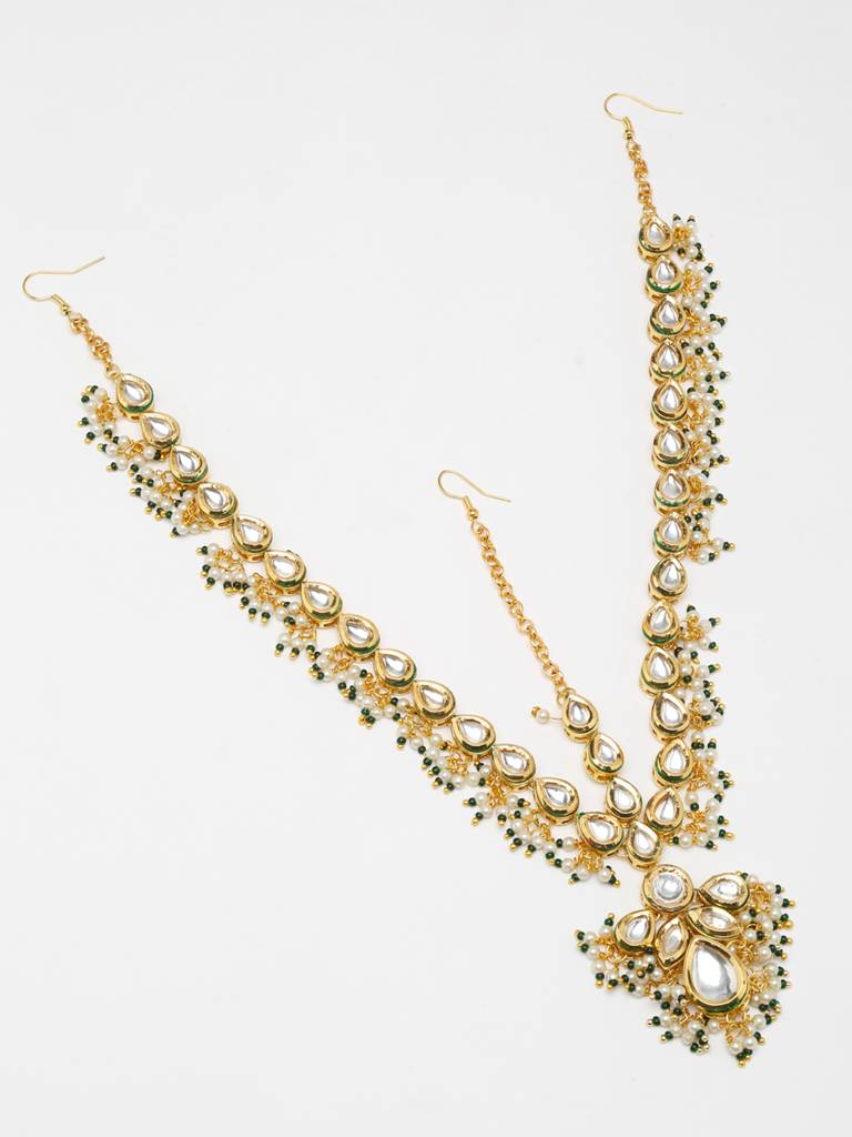 Teardrop Kundan Matha Patti : A404-66