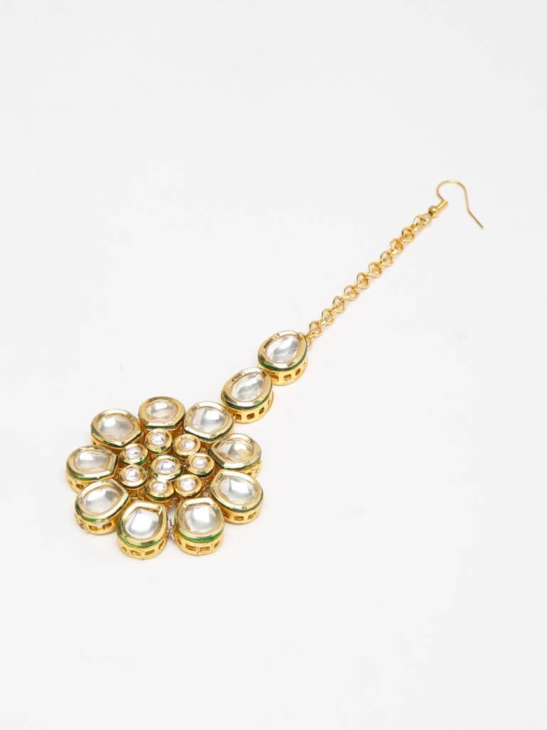 Uncut Gold Kundan Maang Tikka : A404-82