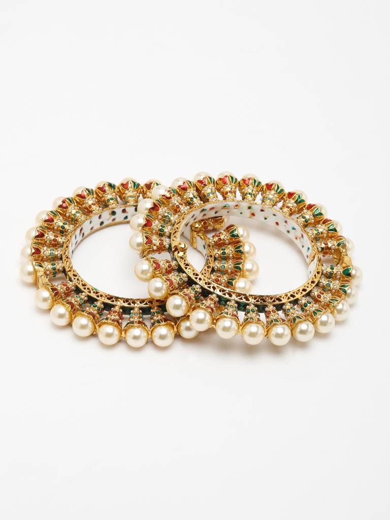 Multi Embellished Bangle (Set Of 2) : A404-91