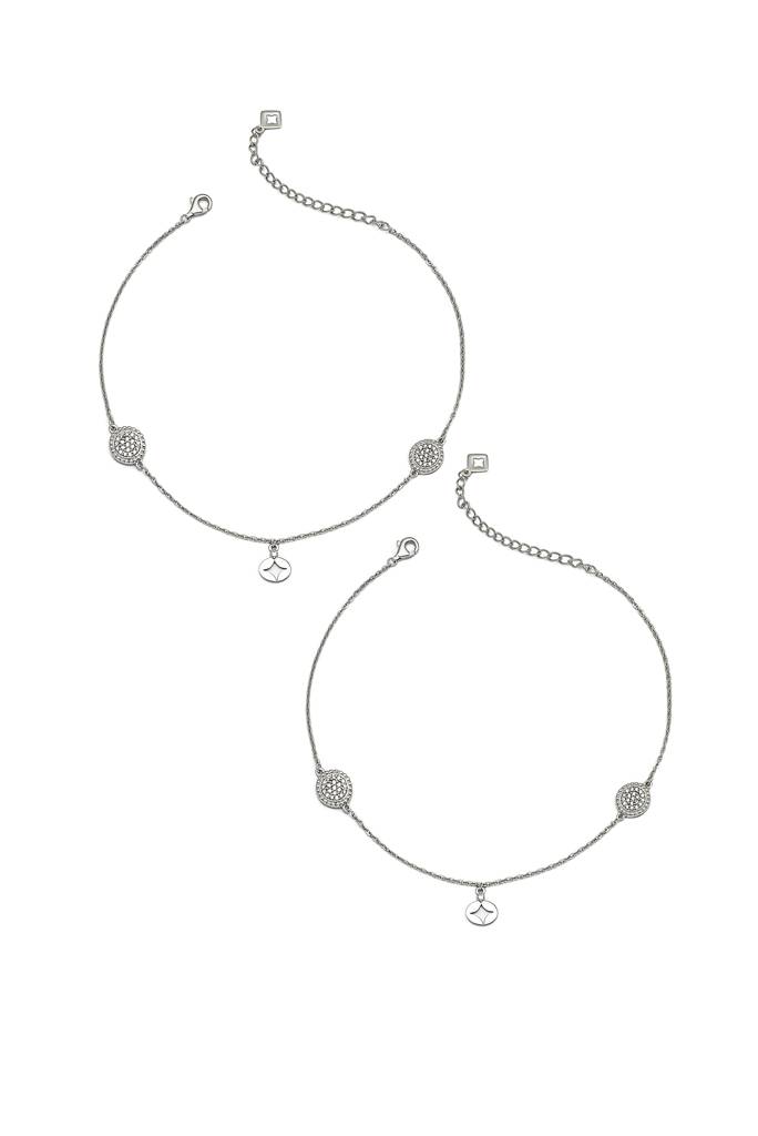 925 Sterling Silver Twinkle Anklet : A43