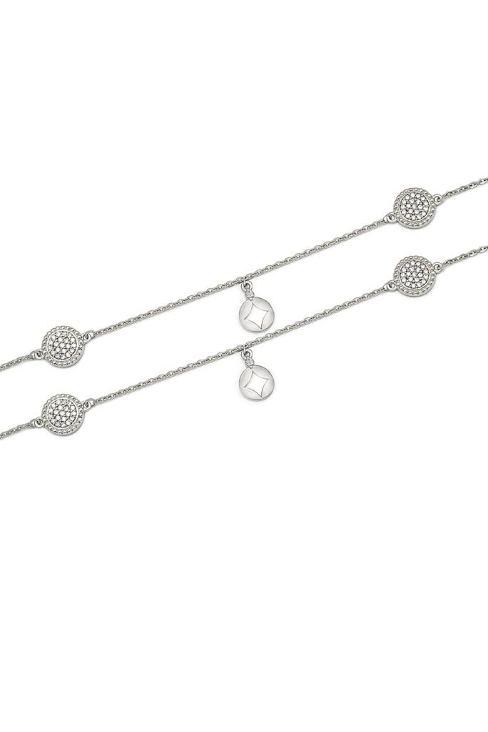 925 Sterling Silver Twinkle Anklet : A43
