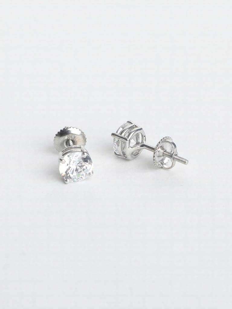 925 Sterling Silver 5 Stone Mangalsutra Tanmaniya Pendant Earring Jewellery Set With Chain Gift For Women And G : CSWZMP51ME51