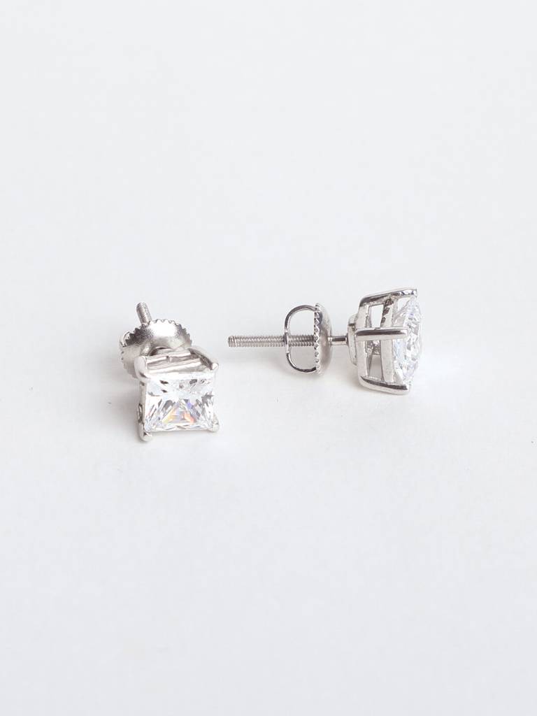 925 Sterling Silver Square Mangalsutra Tanmaniya Pendant Earring Jewellery Set With Chain Gift For Women And Gi : CSWZMP78ME78