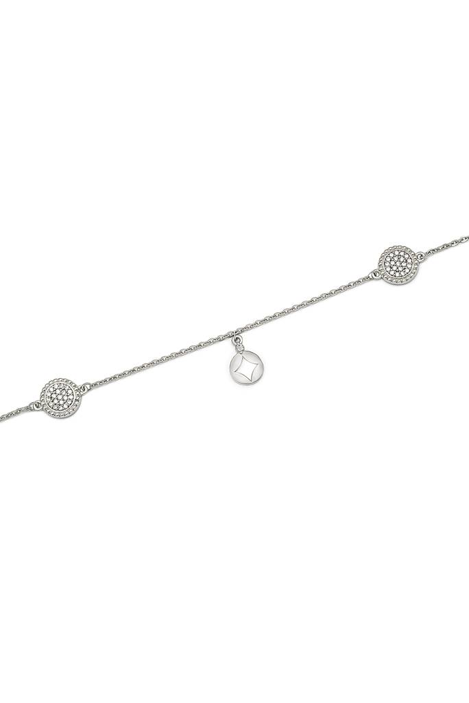 925 Sterling Silver Twinkle Anklet : A49