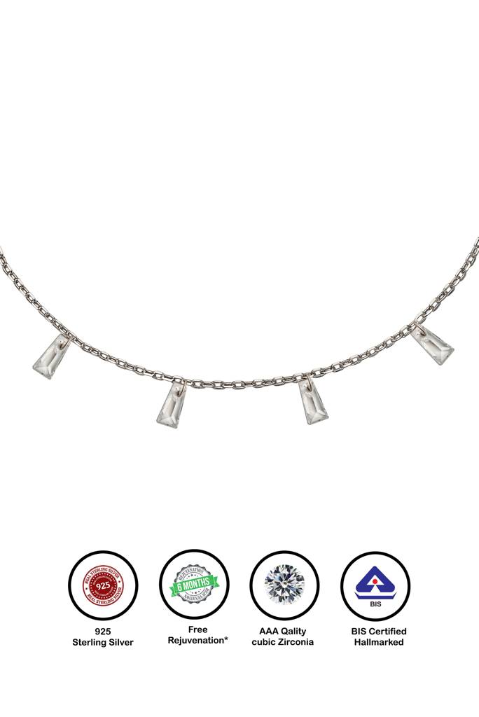 925 Sterling Silver Radiant Anklet : A72