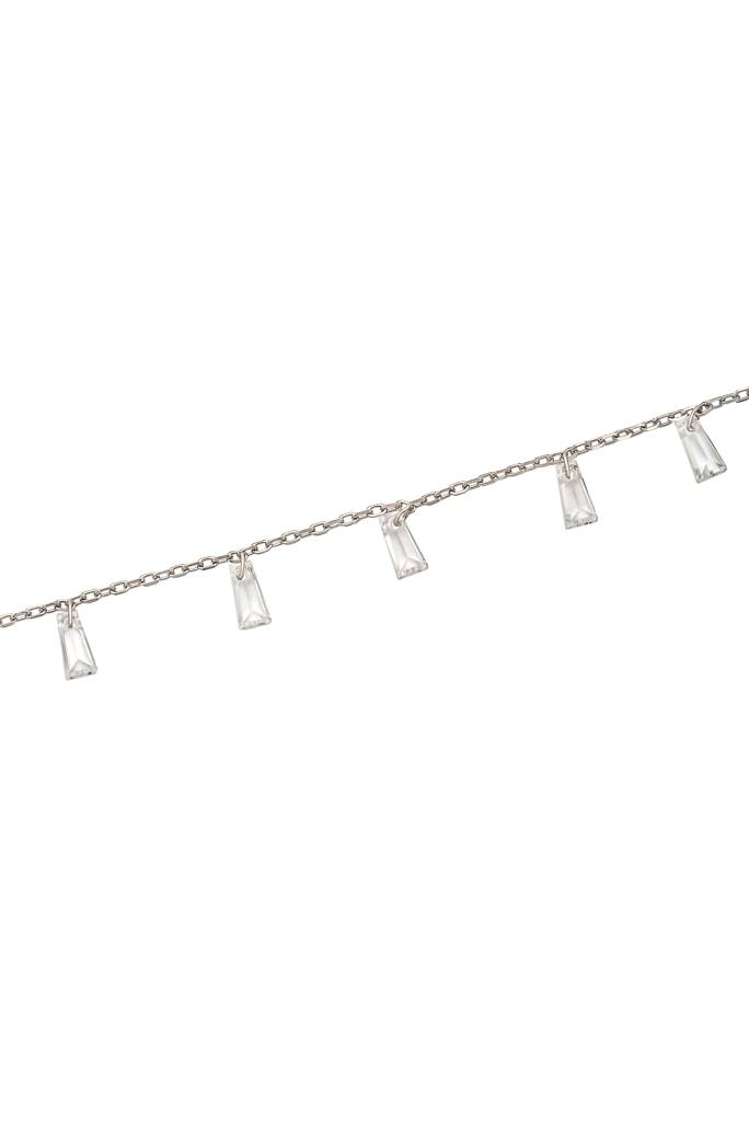 925 Sterling Silver Radiant Anklet : A72