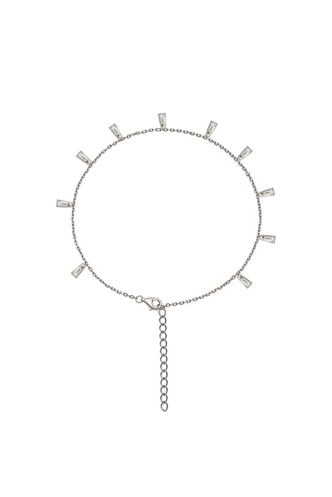 925 Sterling Silver Radiant Anklet : A72