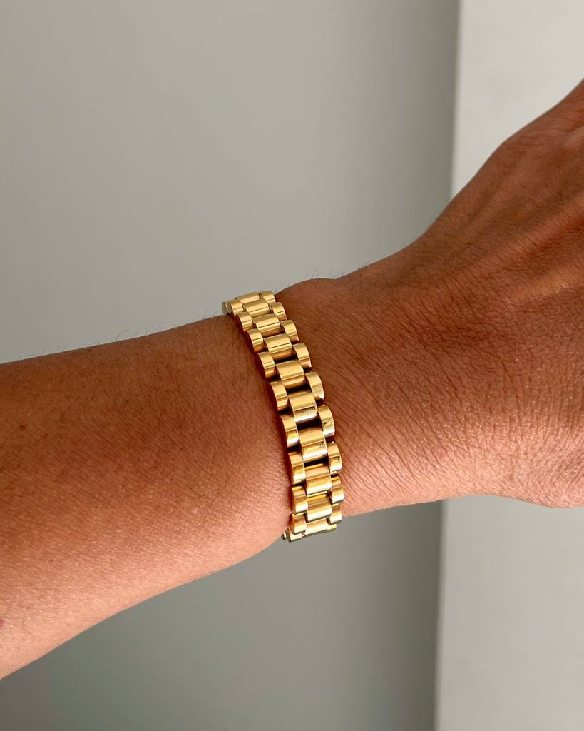 18K Gold Plated Watch Strap Bracelet : B50A