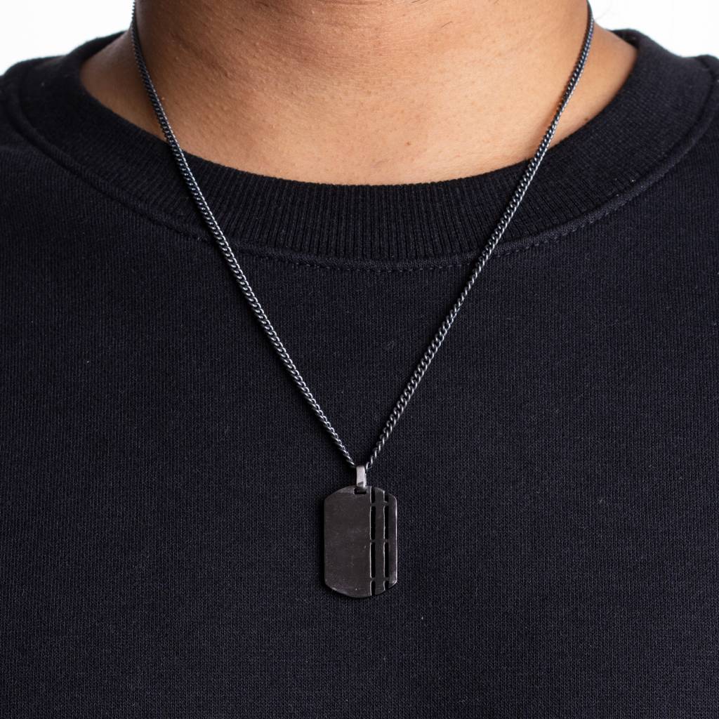 Tri Pendant - Rhodium Black : TRI_PN_RB