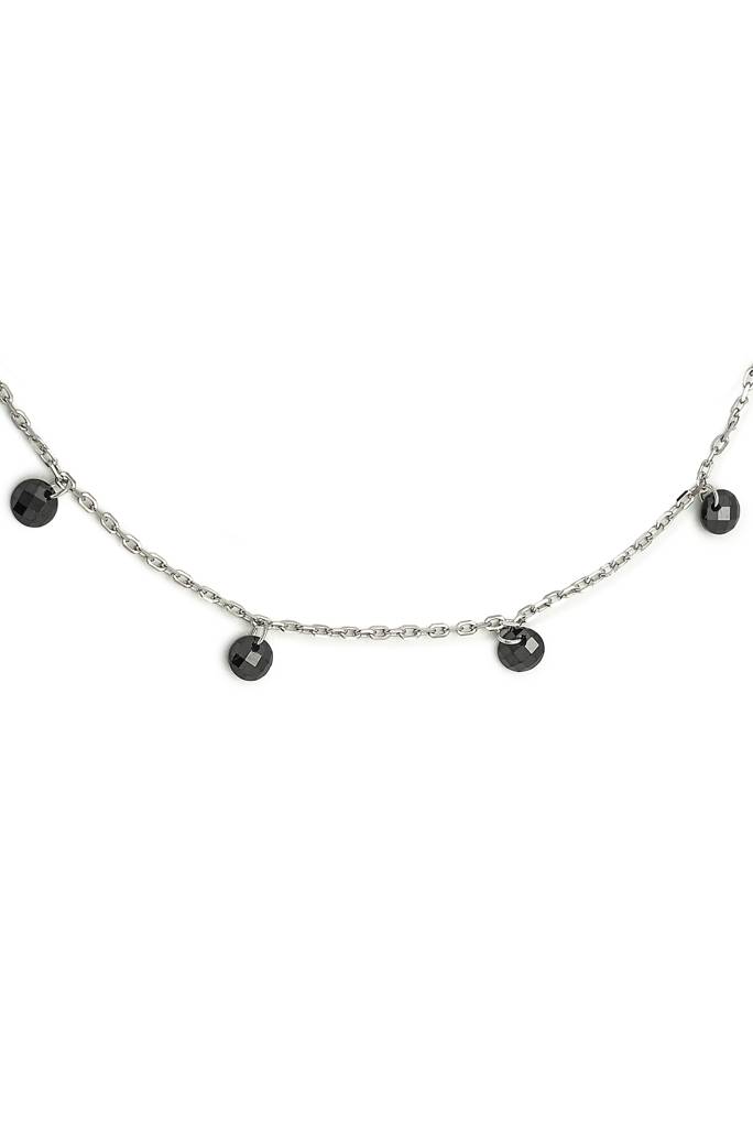925 Sterling Silver Royal Crystal Anklet : A7