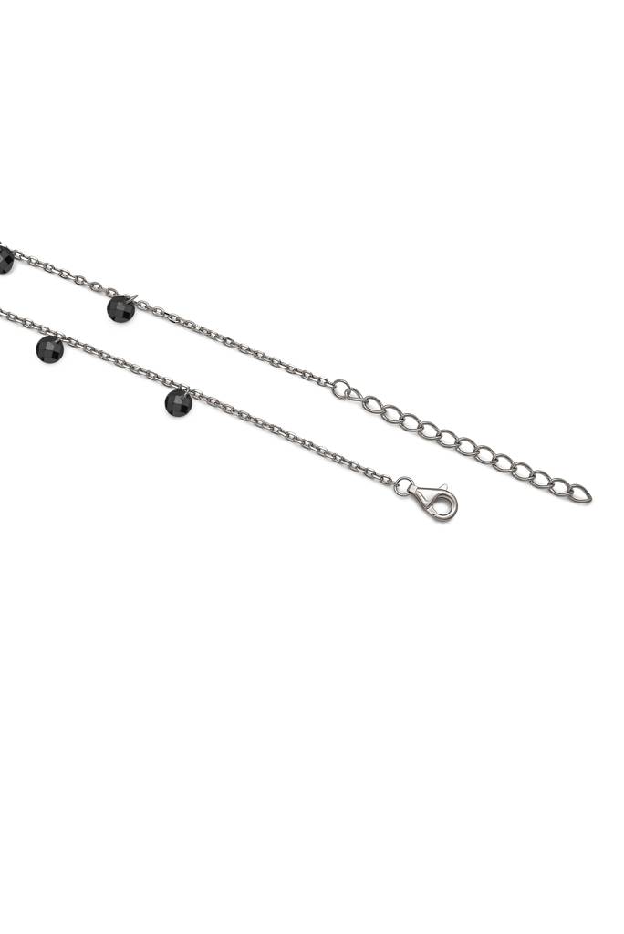 925 Sterling Silver Royal Crystal Anklet : A7