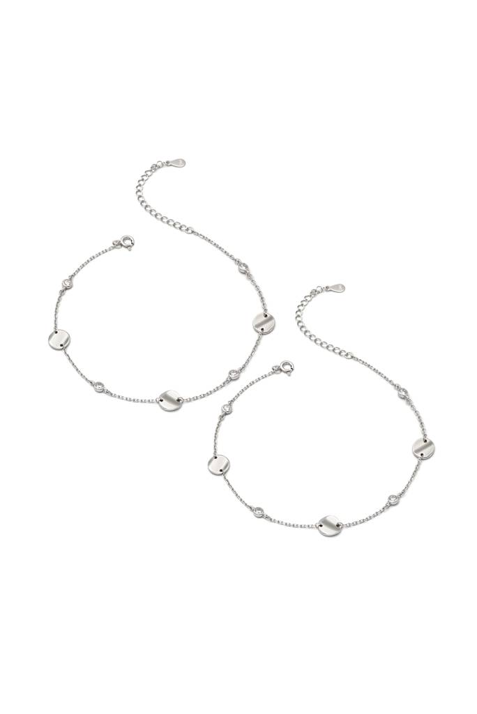 925 Sterling Silver Shine Anklet : A88