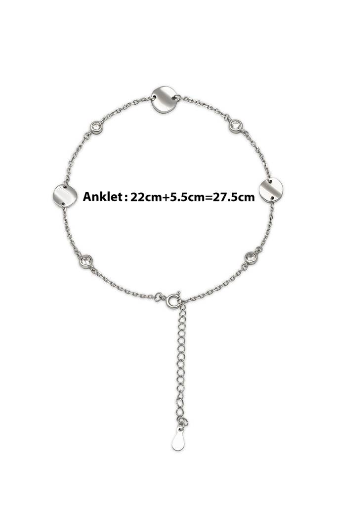 925 Sterling Silver Shine Anklet : A88