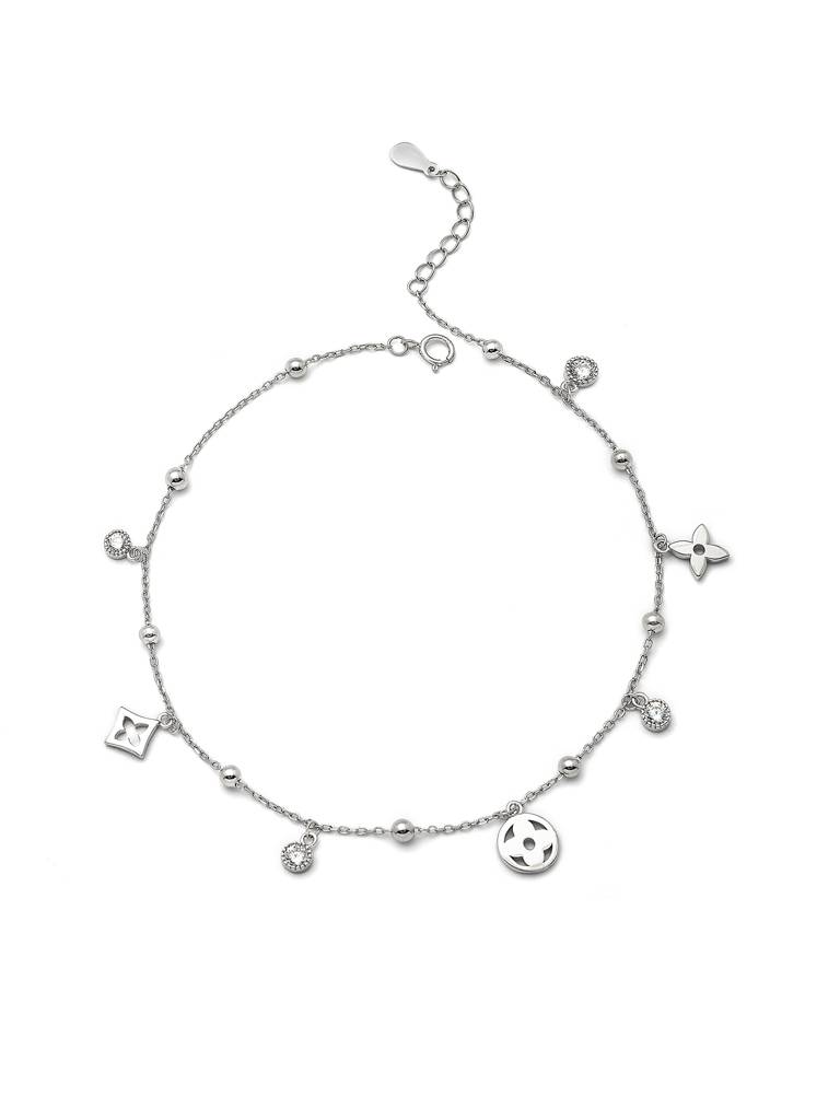 Silver Glory Star Anklet : A99