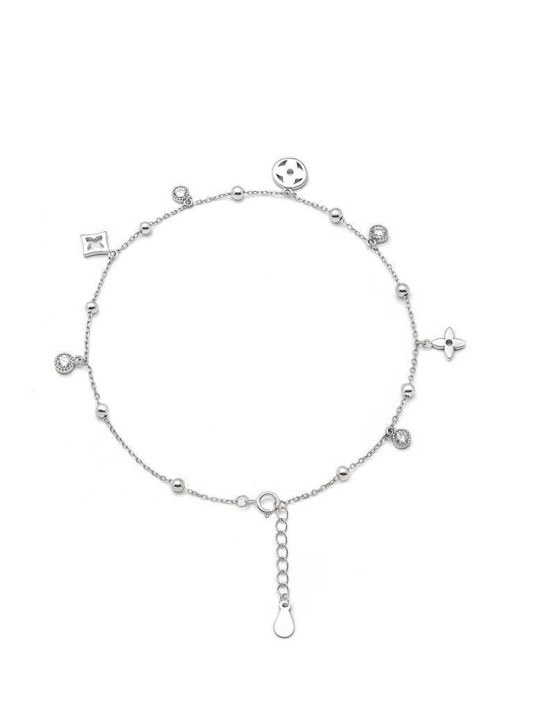 Silver Glory Star Anklet : A99