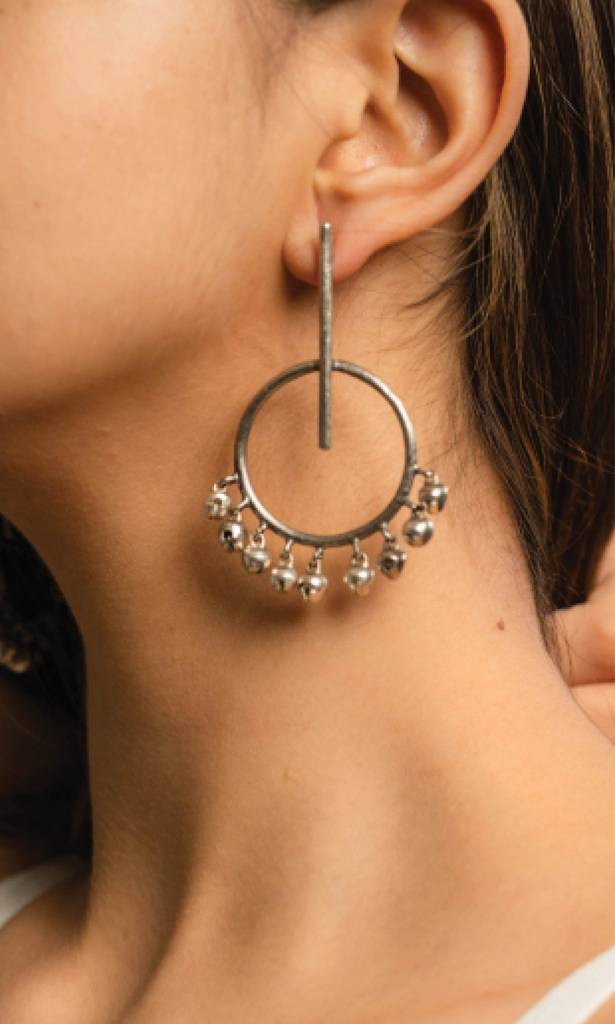 Stick And Circle Earrings