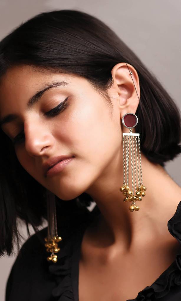 Tasseled Ghungroo Earrings
