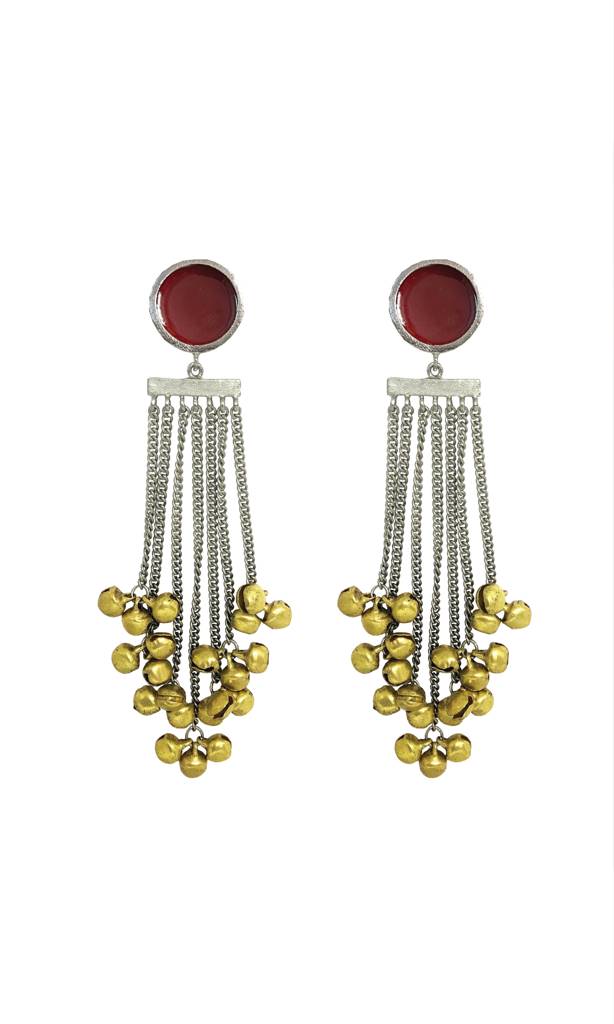 Tasseled Ghungroo Earrings