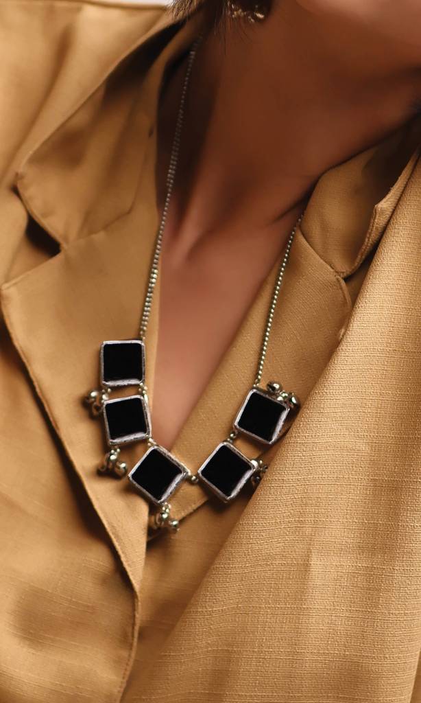 Square Long Necklace