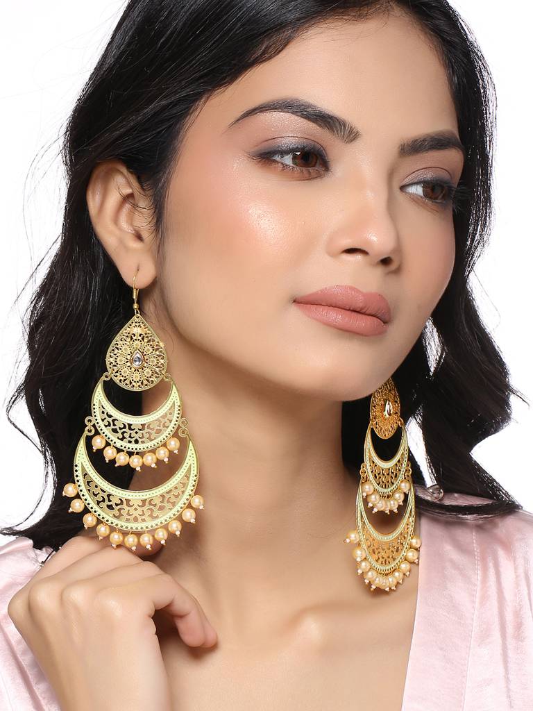 Gold Aliya Chandbali : ABACE04