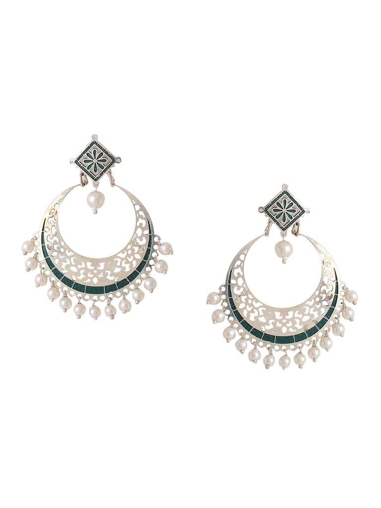 Falak Silver Chandbali : ABACE11
