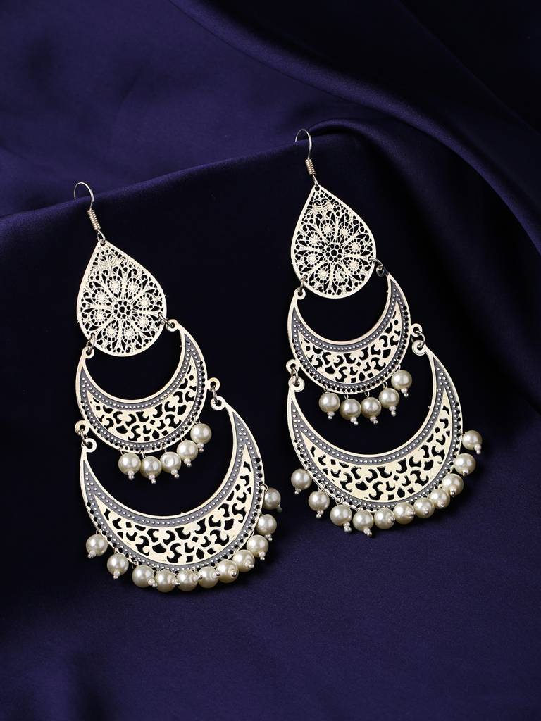 Silver Aliya Chandbali : ABACE14