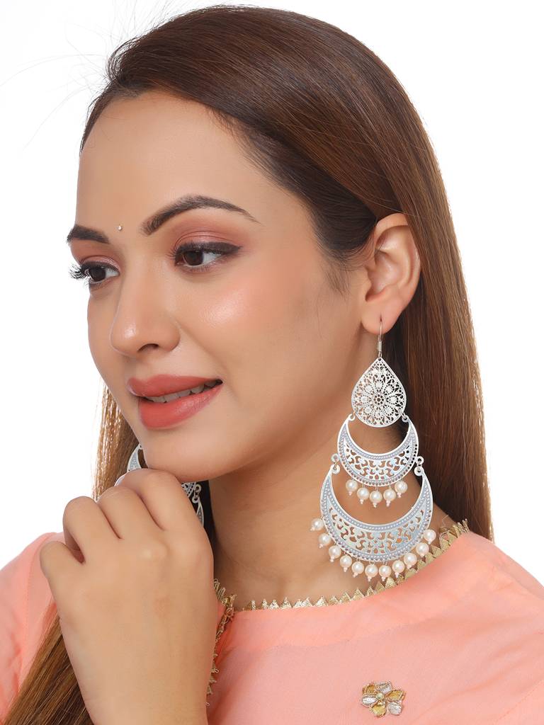 Silver Aliya Chandbali : ABACE14