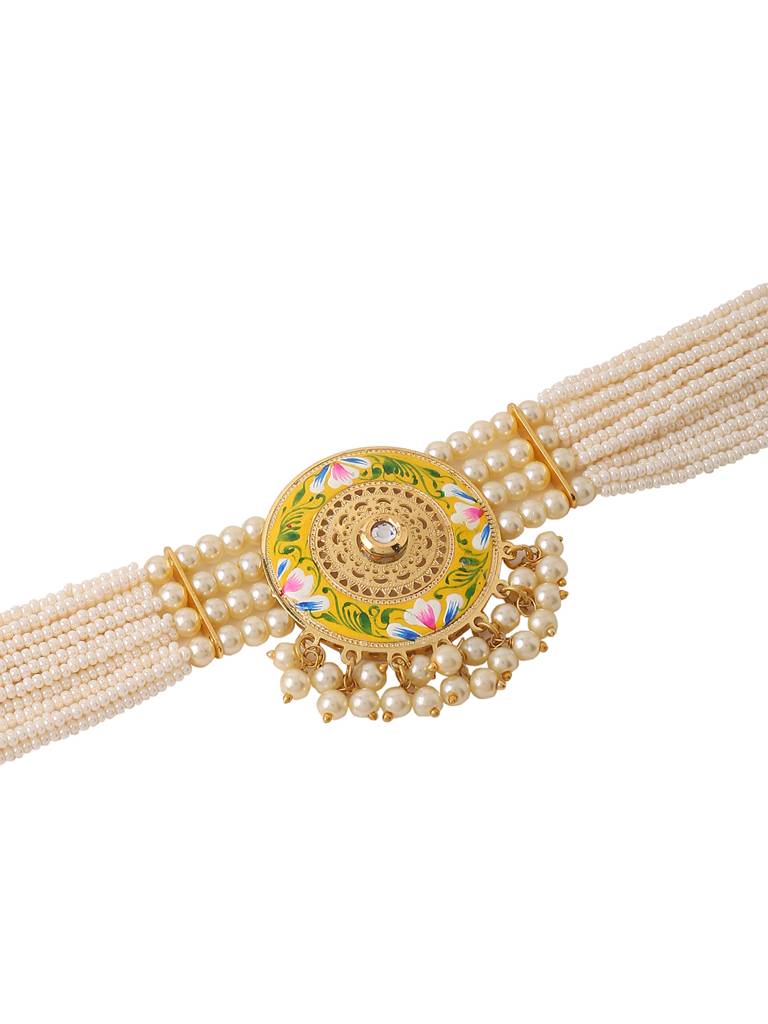 Falak Yellow Choker Set : ABACJS02